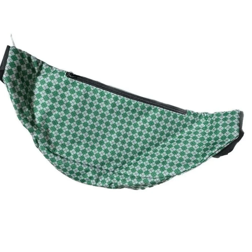 Harry‎ Potter Slytherin Fanny Pack Mens Waist Bag Green Checkered Logo Belt Bag